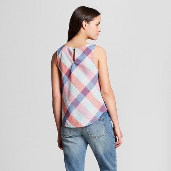 Target Universal Thread plaid tank top - Picture 6 of 8